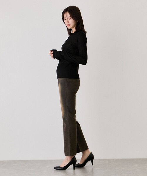 Jayro(ジャイロ)の「ヘンリーネックプルオーバー(Tシャツ/カットソー・レディース・ブラック/ホワイト系その他・M)」の9枚目の写真