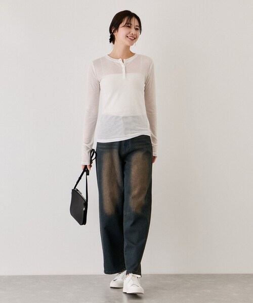 Jayro(ジャイロ)の「ヘンリーネックプルオーバー(Tシャツ/カットソー・レディース・ブラック/ホワイト系その他・M)」の21枚目の写真