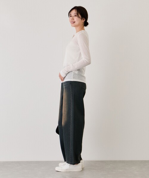 Jayro(ジャイロ)の「ヘンリーネックプルオーバー(Tシャツ/カットソー・レディース・ブラック/ホワイト系その他・M)」の22枚目の写真