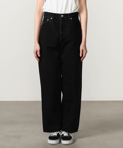 SCYE BASICS(サイベーシックス)の「SCYE BASICS | セルビッチ ワイドデニム Black WOMEN(デニムパンツ・レディース・ブラック・27)」の6枚目の写真