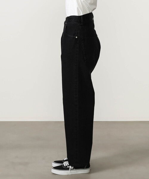 SCYE BASICS(サイベーシックス)の「SCYE BASICS | セルビッチ ワイドデニム Black WOMEN(デニムパンツ・レディース・ブラック・27)」の7枚目の写真
