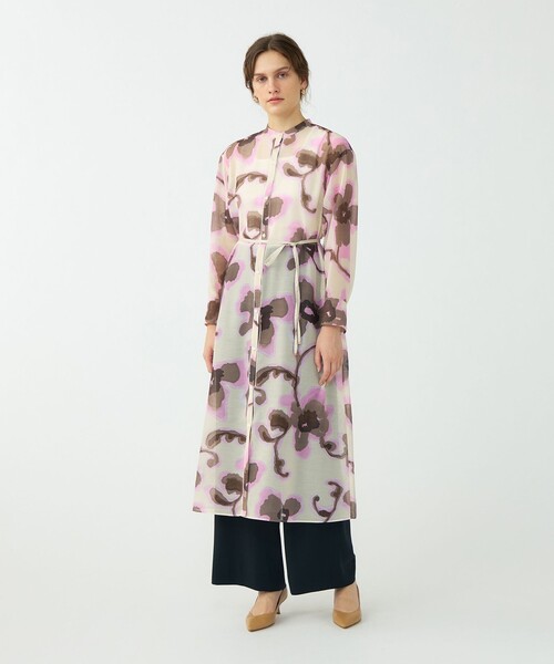 BALLSEY(ボールジィ)の「リリアンプリント ロングシャツワンピース(シャツワンピース・レディース・ピンク系その他/グリーン系その他・36)」の3枚目の写真