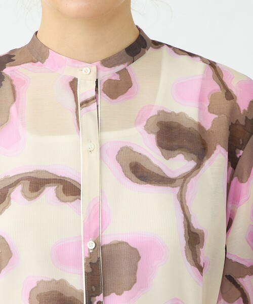 BALLSEY(ボールジィ)の「リリアンプリント ロングシャツワンピース(シャツワンピース・レディース・ピンク系その他/グリーン系その他・36)」の6枚目の写真