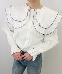 【ZOZOTOWN限定】パイピングダブルカラーブラウス