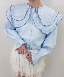【ZOZOTOWN限定】パイピングダブルカラーブラウス