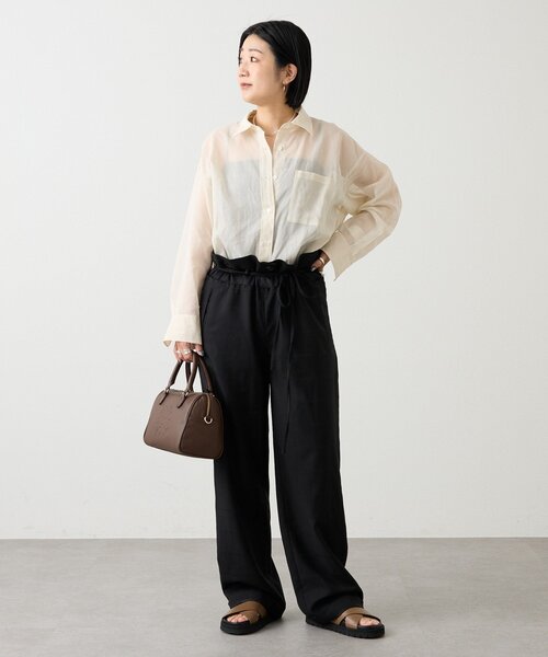 russet（ラシット）の「シアーオーバーシャツ（シャツ/ブラウス・レディース・ブルー/アイボリー・FREE）」の13枚目の写真