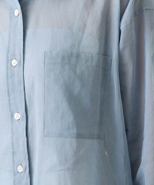 russet（ラシット）の「シアーオーバーシャツ（シャツ/ブラウス・レディース・ブルー/アイボリー・FREE）」の19枚目の写真