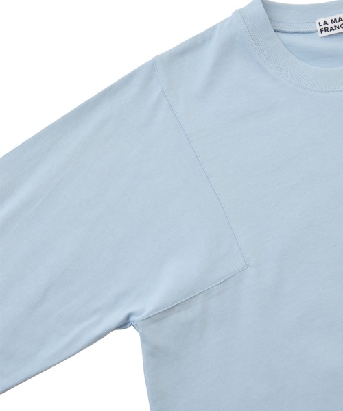 LA MARINE FRANCAISE(マリン フランセーズ)の「スクエアスリーブシャツ(Tシャツ/カットソー・レディース・サックスブルー/ブラック/ホワイト・FREE)」の7枚目の写真