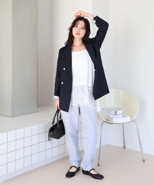 le.coeur blanc(ルクールブラン)の「Regency Works 別注CATスエットパンツ(スウェットパンツ・レディース・グレー/チャコールグレー・38)」の5枚目の写真