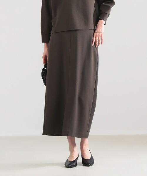 Demi-Luxe BEAMS（デミルクス ビームス）の「ポンチ フロントスリット スカート（スカート・レディース・カーキ/オフホワイト・38/36）」の3枚目の写真