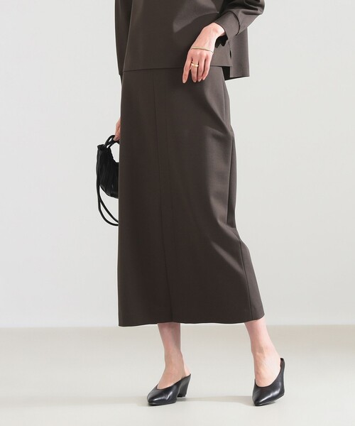 Demi-Luxe BEAMS（デミルクス ビームス）の「ポンチ フロントスリット スカート（スカート・レディース・カーキ/オフホワイト・38/36）」の4枚目の写真