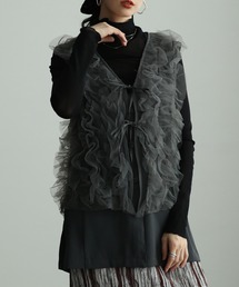 Sawa a la mode（サワアラモード）の「ツイルジレ＆チュールジレアンサンブル（ベスト）」