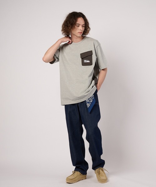 FIRST DOWN（ファーストダウン）の「ポケット ショートスリーブTシャツ（Tシャツ/カットソー・メンズ・杢グレー/ブラック・XL/L/M）」の10枚目の写真