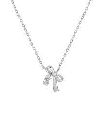 4℃（ヨンドシー）の「【3月誕生石】シルバー アクアマリン リボン ネックレス（ネックレス）」