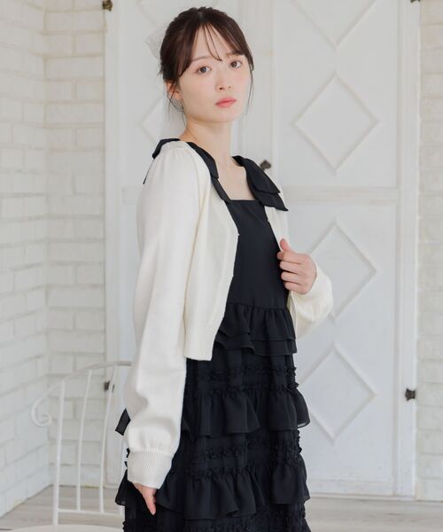 ems excite（エムズエキサイト）の「【セットアイテム】フリルティアードOP＆カーデSET（ワンピース・レディース・ブラック/ナチュラル/ピンク・FREE）」の12枚目の写真