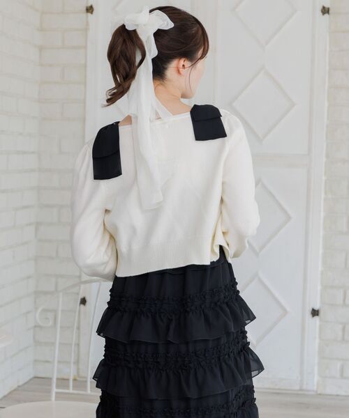 ems excite（エムズエキサイト）の「【セットアイテム】フリルティアードOP＆カーデSET（ワンピース・レディース・ブラック/ナチュラル/ピンク・FREE）」の13枚目の写真