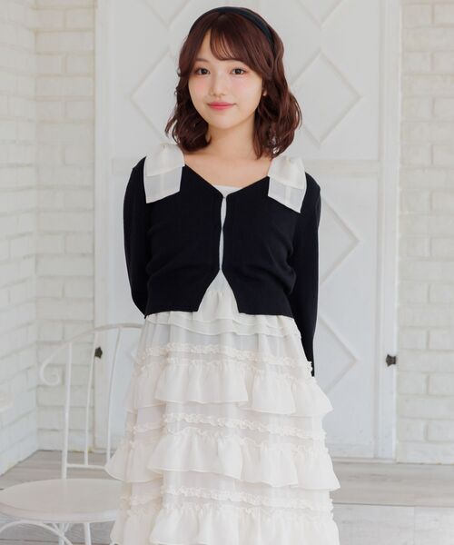 ems excite（エムズエキサイト）の「【セットアイテム】フリルティアードOP＆カーデSET（ワンピース・レディース・ブラック/ナチュラル/ピンク・FREE）」の20枚目の写真