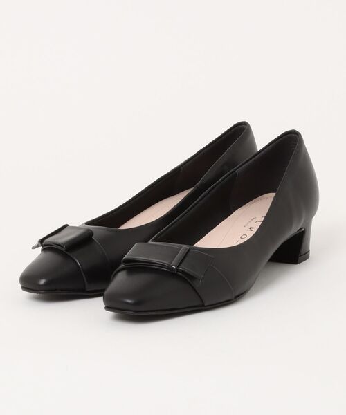 MELMO(メルモ)の「スクエアトゥベルテッドパンプス(パンプス・レディース・ブラック/ゴールド系その他・22.5cm/23.0cm/23.5cm/24.0cm/24.5cm)」の1枚目の写真