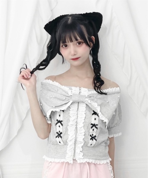 Ank Rouge(アンクルージュ)の「レースのリボンバレッタ(バレッタ/ヘアクリップ・レディース・ホワイト/ブラック・FREE)」の21枚目の写真