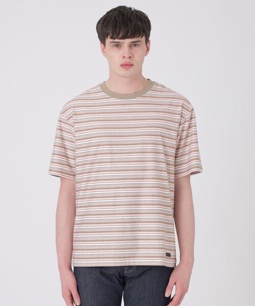 フェードカラーマルチボーダーTシャツ（Tシャツ/カットソー）｜BLACK