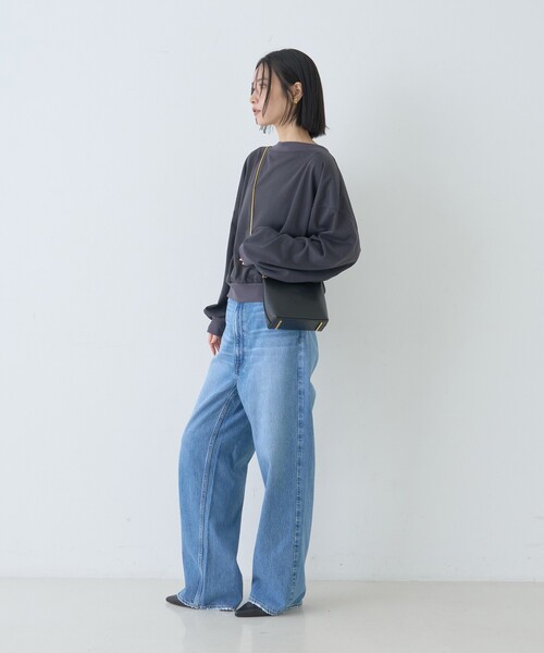 Rouge vif Anna（ルージュヴィフアンナ）の「ポリスパンパフスリーブイージーカットプルオーバー/吸水速乾（Tシャツ/カットソー・レディース・カーキ/オフホワイト/チャコールグレー・フリー）」の15枚目の写真