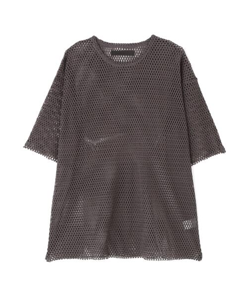 DANKE SCHON（ダンケシェーン）の「DankeSchon/ダンケシェーン/MESH S/S TEE（Tシャツ/カットソー・メンズ・ホワイト/ブラック/グレー・F）」の8枚目の写真