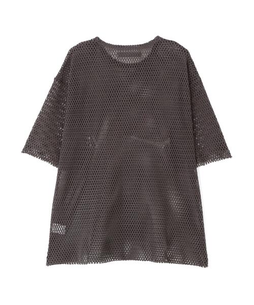 DANKE SCHON（ダンケシェーン）の「DankeSchon/ダンケシェーン/MESH S/S TEE（Tシャツ/カットソー・メンズ・ホワイト/ブラック/グレー・F）」の9枚目の写真