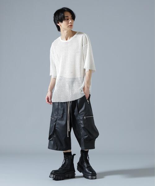DANKE SCHON（ダンケシェーン）の「DankeSchon/ダンケシェーン/MESH S/S TEE（Tシャツ/カットソー・メンズ・ホワイト/ブラック/グレー・F）」の16枚目の写真