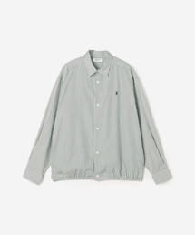 GYMPHLEX | Gymphlex | コットン ストライプ 長袖ギャザーシャツ MEN(シャツ/ブラウス)