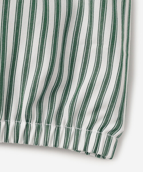 GYMPHLEX(ジムフレックス)の「Gymphlex | コットン ストライプ 長袖ギャザーシャツ MEN(シャツ/ブラウス・メンズ・グリーン系その他・L)」の7枚目の写真