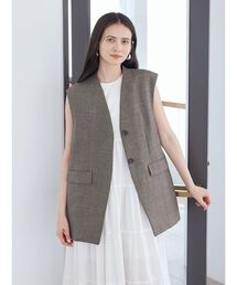 Mila Owen（ミラオーウェン）の「共ベルト付きオーバーサイズノーカラーベスト（その他アウター）」