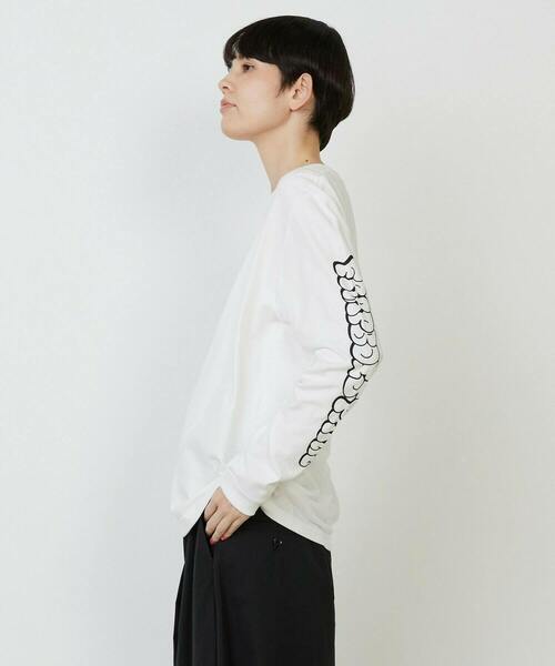 FRAPBOIS PARK(フラボアパーク)の「パークL/S T(Tシャツ/カットソー・レディース・オリーブ/ネイビー/ホワイト・1/2)」の4枚目の写真