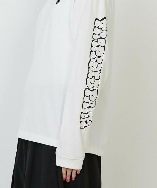 FRAPBOIS PARK(フラボアパーク)の「パークL/S T(Tシャツ/カットソー・レディース・オリーブ/ネイビー/ホワイト・1/2)」の7枚目の写真