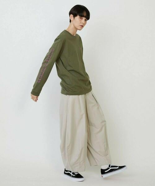 FRAPBOIS PARK(フラボアパーク)の「パークL/S T(Tシャツ/カットソー・レディース・オリーブ/ネイビー/ホワイト・1/2)」の15枚目の写真