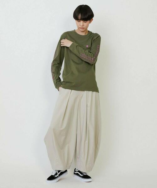 FRAPBOIS PARK(フラボアパーク)の「パークL/S T(Tシャツ/カットソー・レディース・オリーブ/ネイビー/ホワイト・1/2)」の16枚目の写真