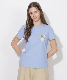チェックポケットベイビーTシャツ