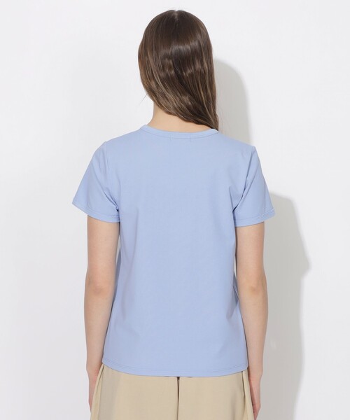 CB CRESTBRIDGE（シービークレストブリッジ）の「チェックポケットベイビーTシャツ（Tシャツ/カットソー・レディース・ブルー系その他2/ブラック/オフホワイト・M）」の5枚目の写真