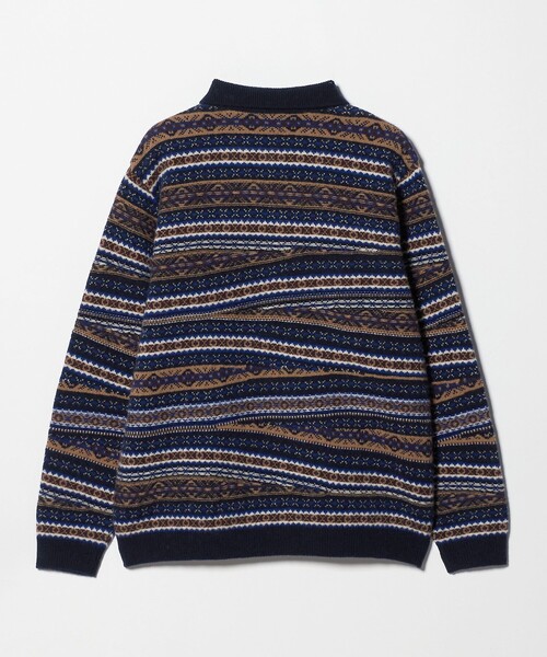 UNITED ARROWS（ユナイテッドアローズ）の「【別注】＜COOHEM＞フェアアイル ニットポロシャツ（ニット/セーター・メンズ・ネイビー・L/S）」の2枚目の写真