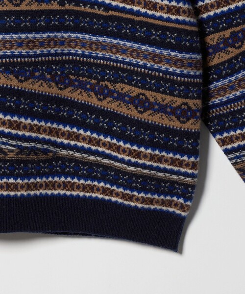UNITED ARROWS（ユナイテッドアローズ）の「【別注】＜COOHEM＞フェアアイル ニットポロシャツ（ニット/セーター・メンズ・ネイビー・L/S）」の5枚目の写真