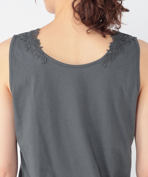 studio CLIP（スタディオクリップ）の「2WAYレースタンクトップ[プラスサイズあり]（タンクトップ・レディース・ネイビー/スモーク/ライトグリーン/ブラウン/ライトグレー/アイボリー/オフホワイト・XX-LARGE/X-LARGE/LARGE/MEDIUM/XXX-LARGE）」の18枚目の写真