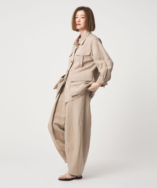 conte（コンテ）の「＜conte＞ボリューム イージーパンツ（その他パンツ・レディース・ベージュ/ホワイト・38/36）」の5枚目の写真