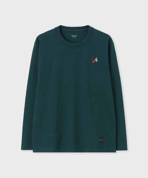 Flag” エンブロイダリー ロングスリーブTシャツ【853358 7130S】（T