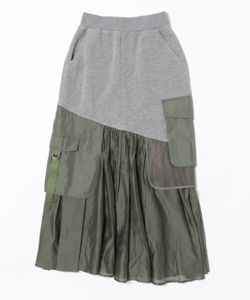 Cepica（セピカ）の「ミリタリー×スウェットスカート（スカート・レディース・グレー/ブラック・FREE）」の2枚目の写真