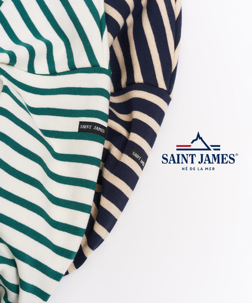 SAINT JAMES（セントジェームス）の「SAINT JAMES / セントジェームス 別注 ウエッソンルーズ（Tシャツ/カットソー・メンズ・ネイビー/グリーン・5/4/6）」の4枚目の写真