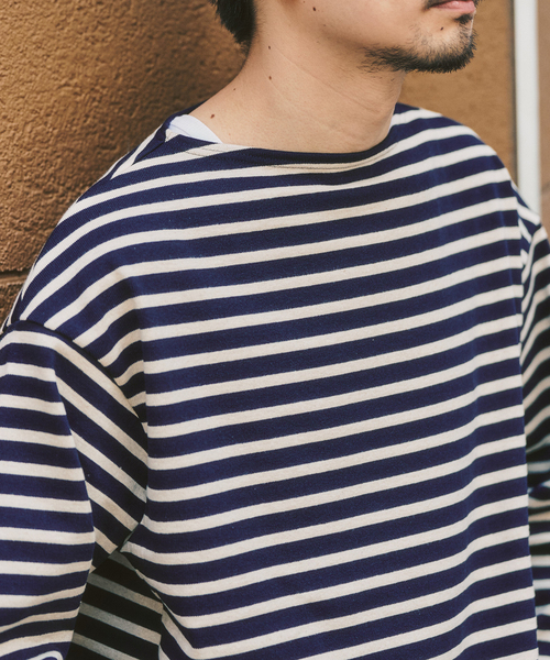 SAINT JAMES(セントジェームス)の「SAINT JAMES / セントジェームス 別注 ウエッソンルーズ(Tシャツ/カットソー・メンズ・ネイビー/グリーン・5/4/6)」の16枚目の写真