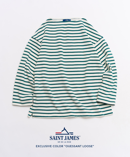 SAINT JAMES(セントジェームス)の「SAINT JAMES / セントジェームス 別注 ウエッソンルーズ(Tシャツ/カットソー・メンズ・ネイビー/グリーン・5/4/6)」の19枚目の写真