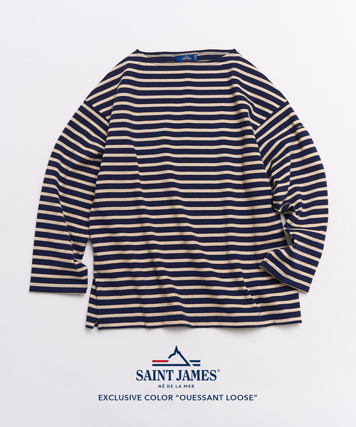 SAINT JAMES(セントジェームス)の「SAINT JAMES / セントジェームス 別注 ウエッソンルーズ(Tシャツ/カットソー・メンズ・ネイビー/グリーン・5/4/6)」の20枚目の写真