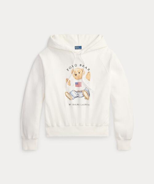 POLO RALPH LAUREN（ポロ ラルフ ローレン）の「シュランケン フィット Polo ベア テリー フーディ（パーカー・レディース・ホワイト・S/XS/M/L）」の2枚目の写真