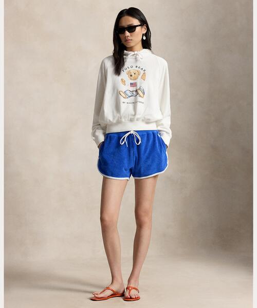 POLO RALPH LAUREN（ポロ ラルフ ローレン）の「シュランケン フィット Polo ベア テリー フーディ（パーカー・レディース・ホワイト・S/XS/M/L）」の3枚目の写真
