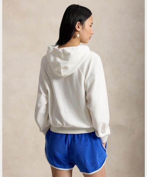 POLO RALPH LAUREN（ポロ ラルフ ローレン）の「シュランケン フィット Polo ベア テリー フーディ（パーカー・レディース・ホワイト・S/XS/M/L）」の4枚目の写真